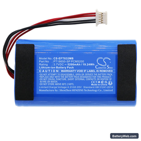 Eufy Spaceview Pro baby cam Replacement Battery, 3.7V, 5200mAh, Li-ion 3