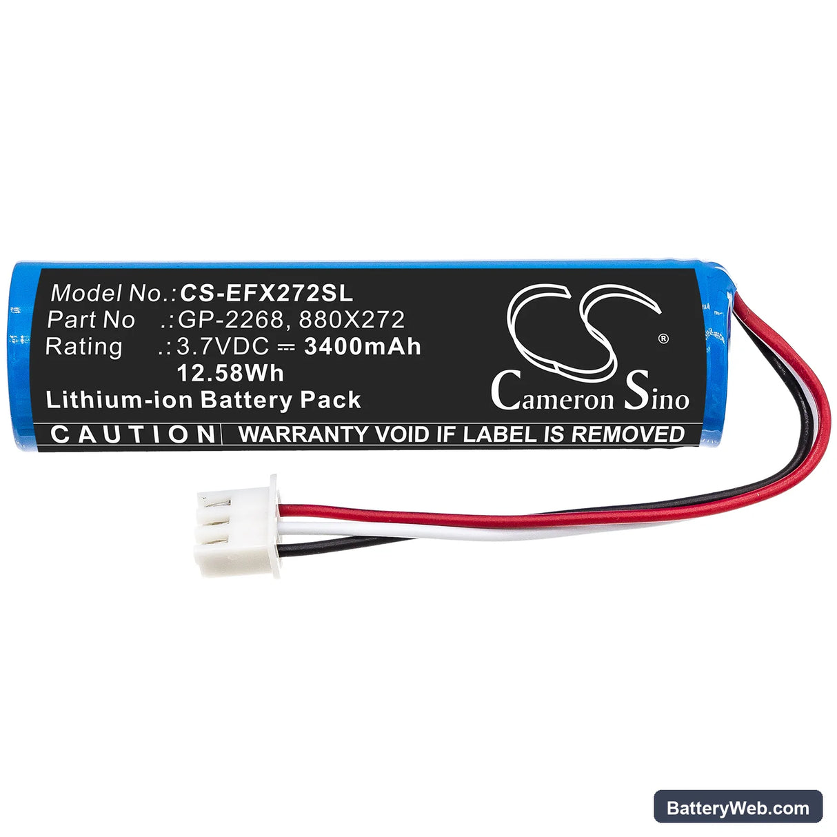 EXFO EX1 Replacement Battery, 3.7V, 3400mAh, Li-ion 3