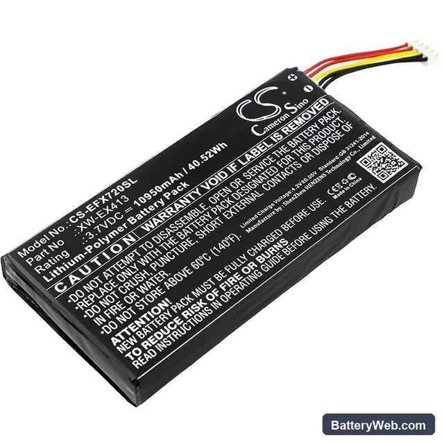 EXFO MAX-710B Replacement Battery, 3.7V, 10950mAh, Li-Polymer 1