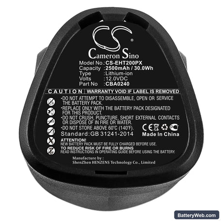 EGO CHT2001E Grass Shears Replacement Battery, 12V, 2500mAh, Li-ion 3