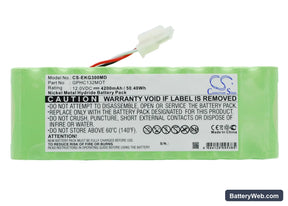 Bionet EKG3000 Replacement Battery, 12V, 4200mAh, Ni-MH 1