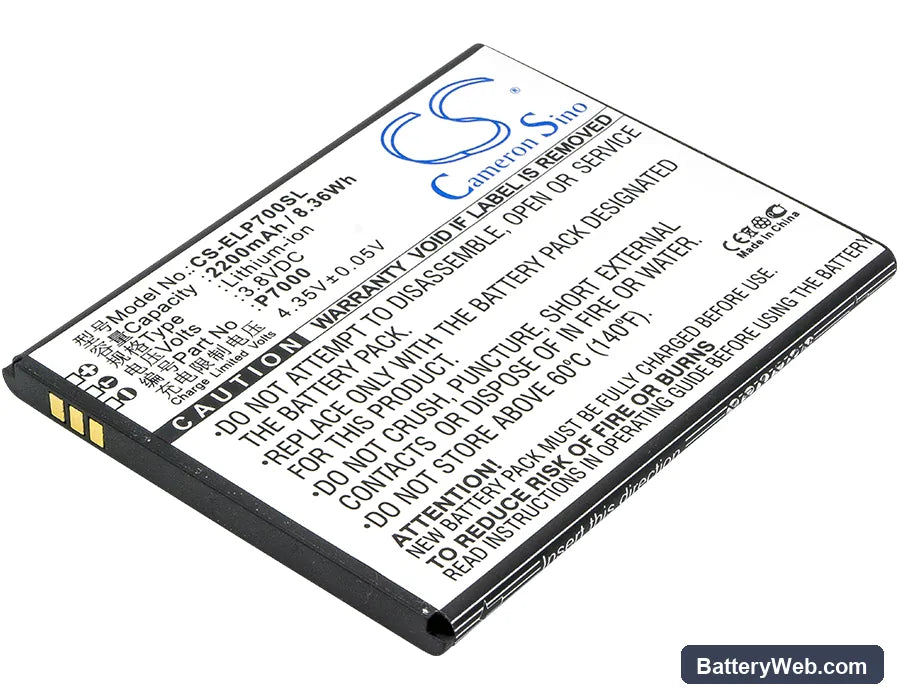 Elephone P7000 Replacement Battery, 3.8V, 2200mAh, Li-ion 1
