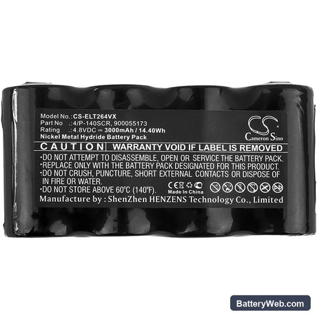 Electrolux ZB264x Replacement Battery, 4.8V, 3000mAh, Ni-MH 3