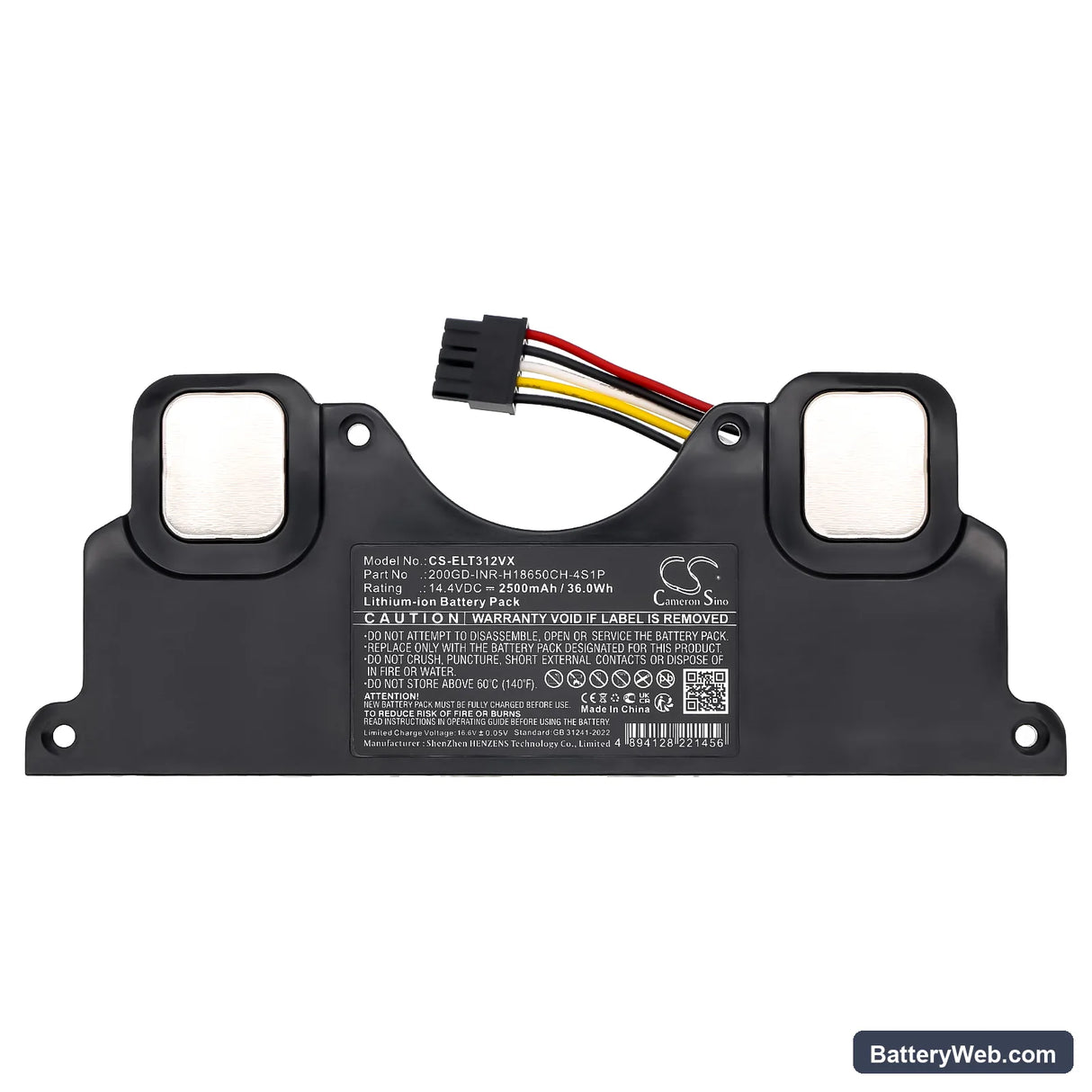 CECOTEC 05429 Replacement Battery, 14.4V, 2500mAh, Li-ion 5
