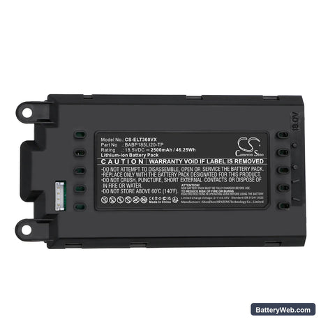 Electrolux ERG36 Replacement Battery, 18.5V, 2500mAh, Li-ion 5