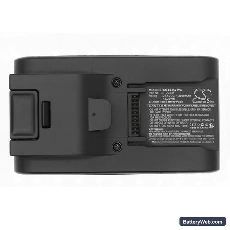DeLonghi Colombina Evo Pro Replacement Battery, 21.6V, 2000mAh, Li-ion 5