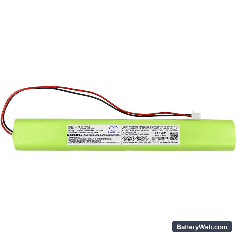 Lithonia ELB B003 Replacement Battery, 9.6V, 1800mAh, Ni-MH 3