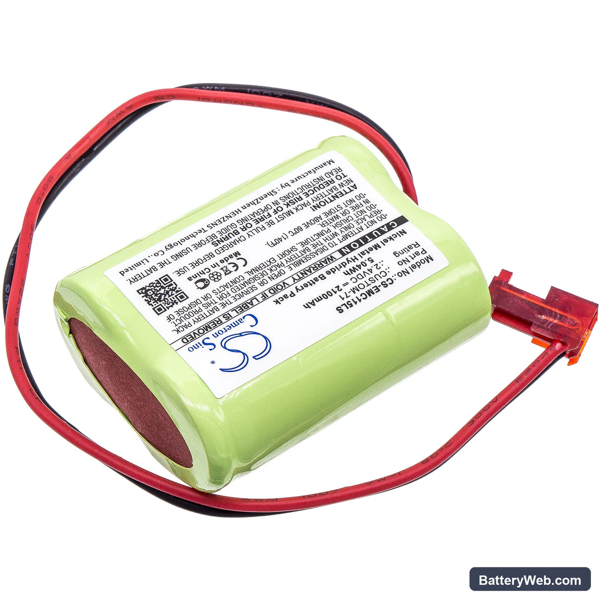 Interstate NIC1158 Replacement Battery, 2.4V, 2100mAh, Ni-MH 2