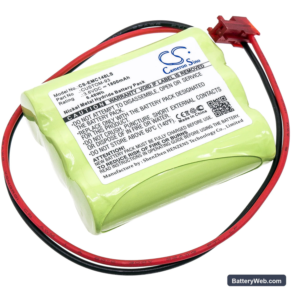 Max Power 026-148 Replacement Battery, 3.6V, 1800mAh, Ni-MH 1