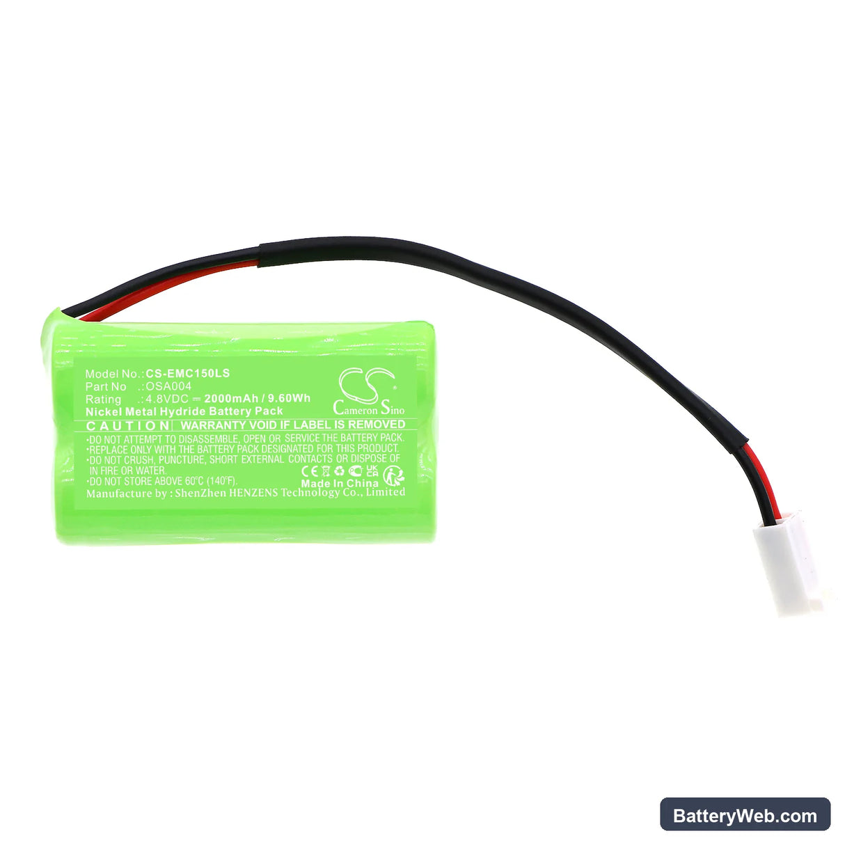 Saft 0120894-A Replacement Battery, 4.8V, 2000mAh, Ni-MH 3