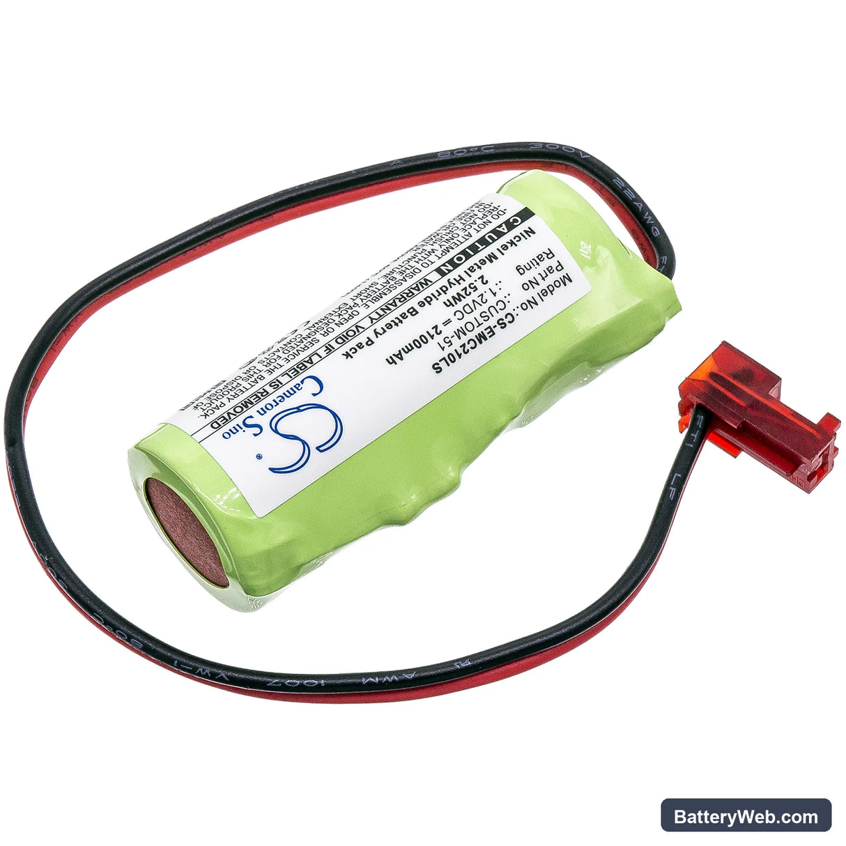 Saft 16440 Replacement Battery, 1.2V, 2100mAh, Ni-MH 2