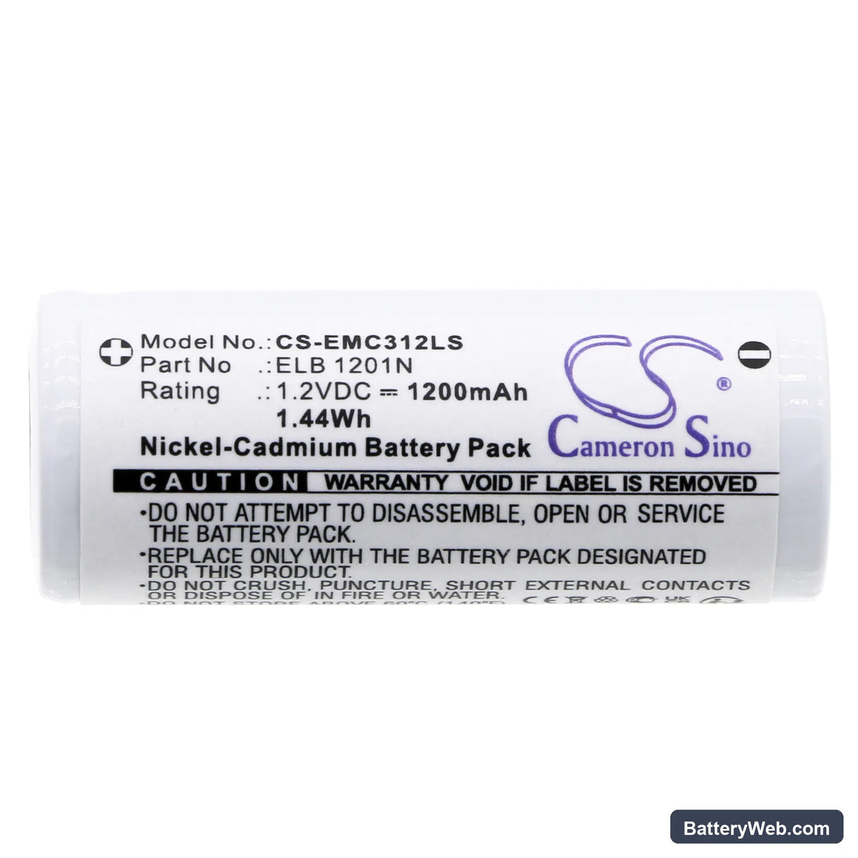 Lithonia LX S W 3 G 120/277 EL N Replacement Battery, 1.2V, 1200mAh, Ni-CD 3