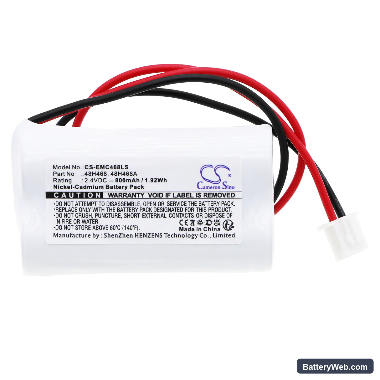 LumaPro 6CGL5 Replacement Battery, 2.4V, 800mAh, Ni-CD 3