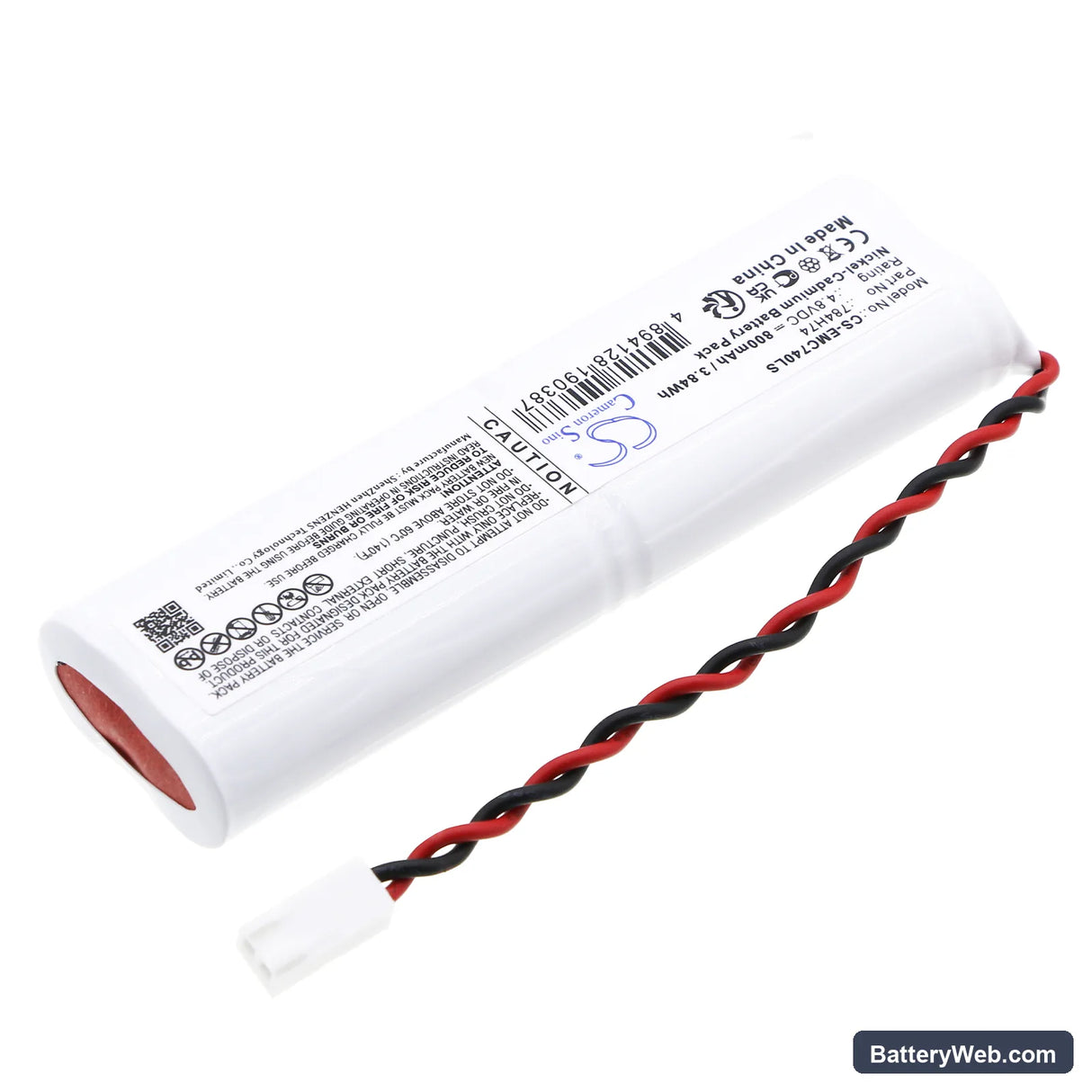 Dual-Lite SEWLDGBE Replacement Battery, 4.8V, 800mAh, Ni-CD 2