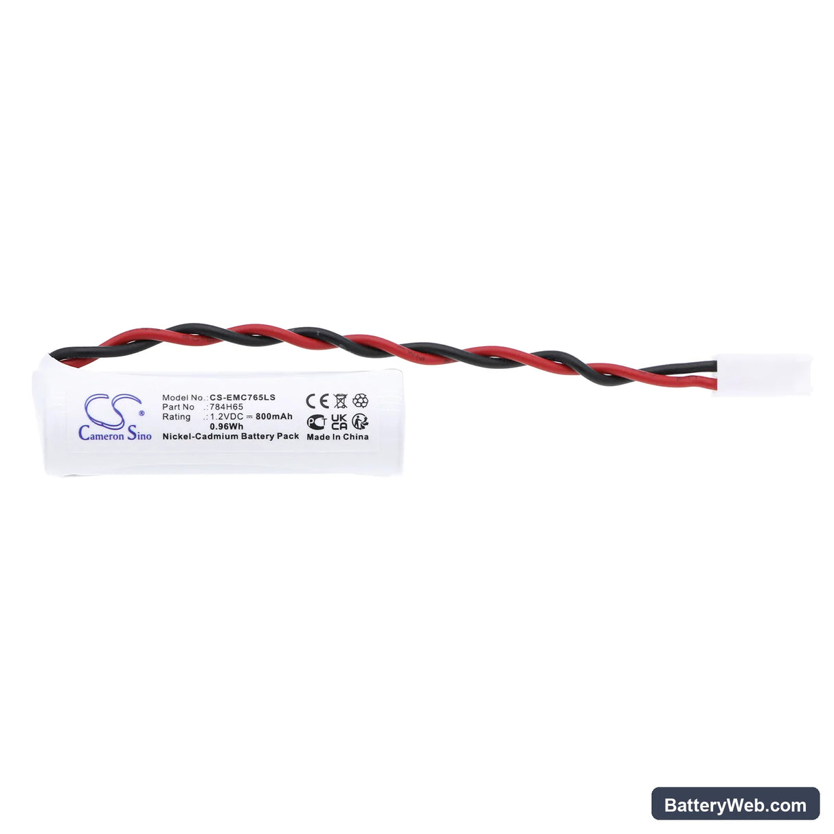 Dual-Lite EVEUGWE Replacement Battery, 1.2V, 800mAh, Ni-CD 3