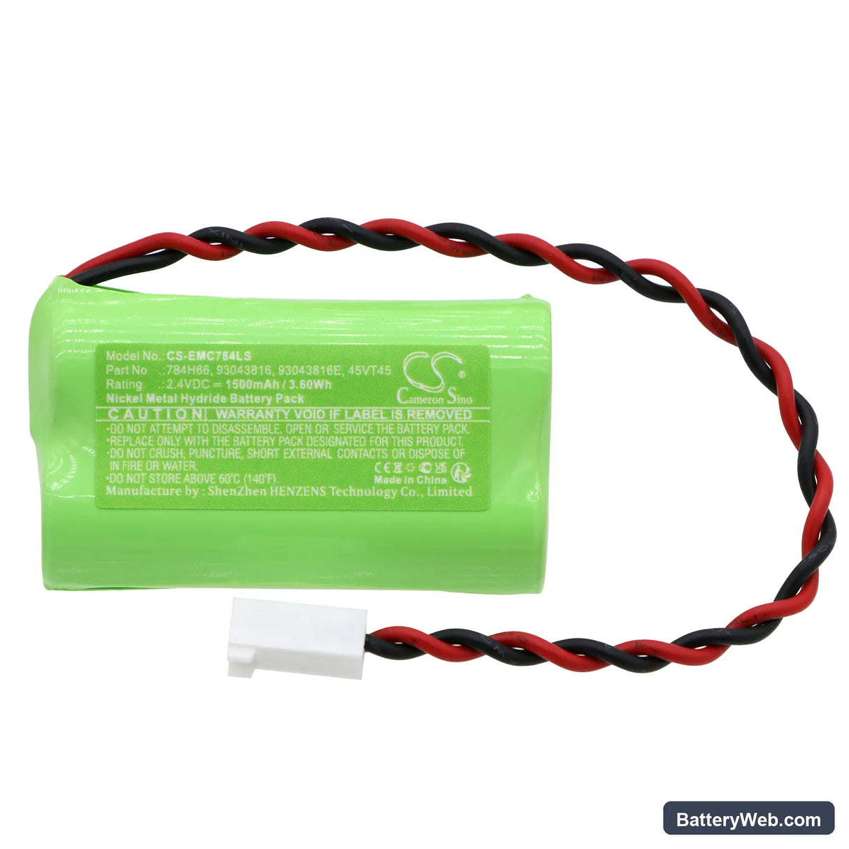 Dual-Lite EV2 Replacement Battery, 2.4V, 1500mAh, Ni-MH 3