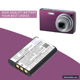 NiKon Coolpix S550 Replacement Battery, 3.7V, 680mAh, Li-ion 6
