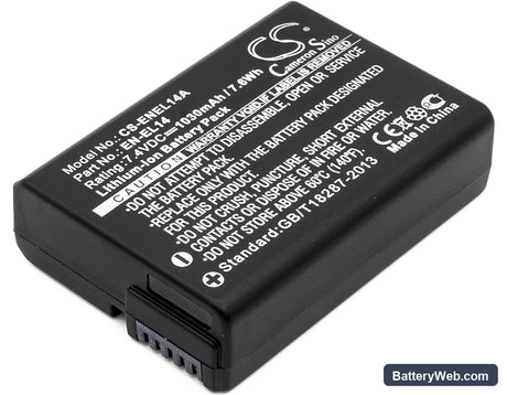 NiKon Coolpix P7000 Replacement Battery, 7.4V, 1030mAh, Li-ion 1