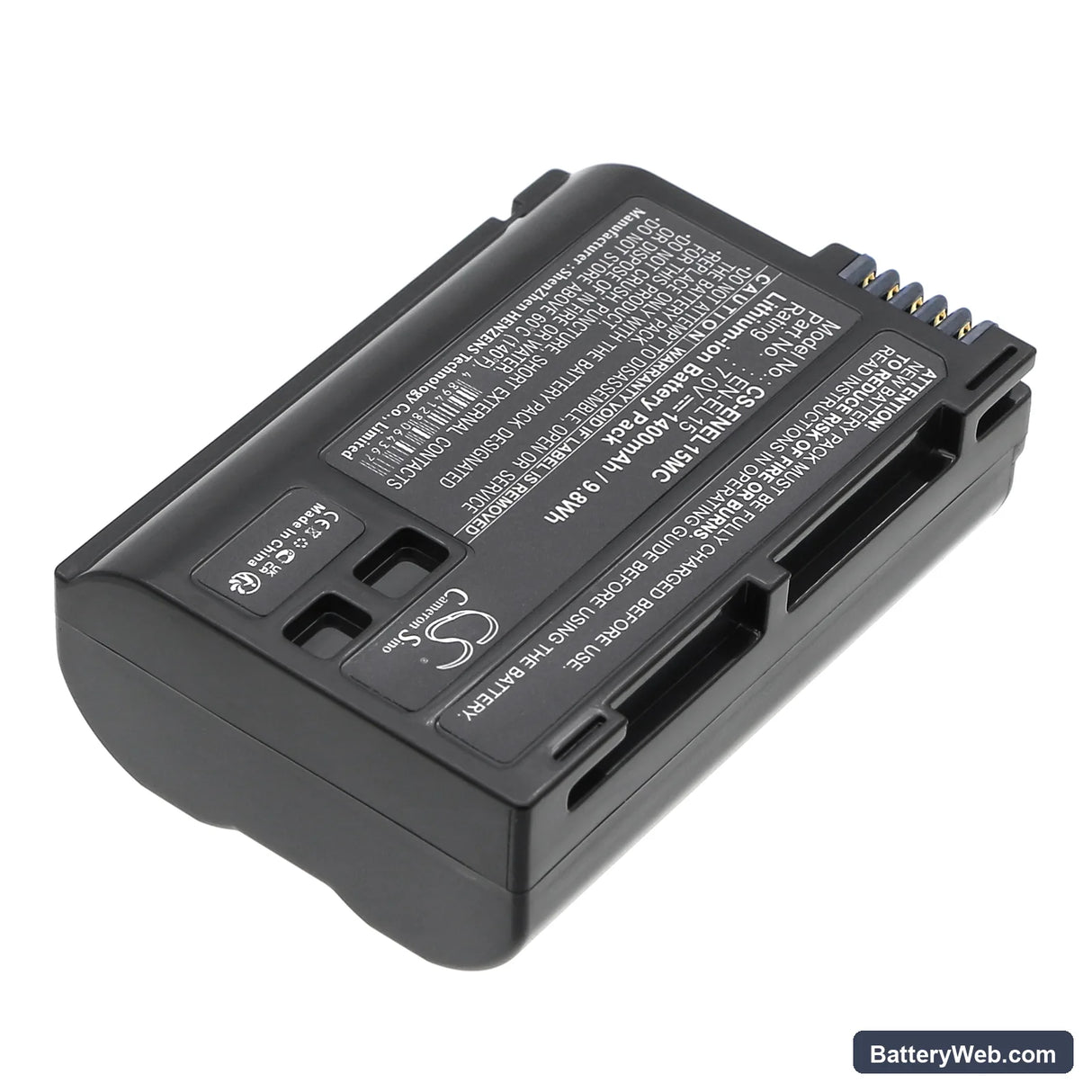 NiKon Coolpix D7000 Replacement Battery, 7V, 1400mAh, Li-ion 2