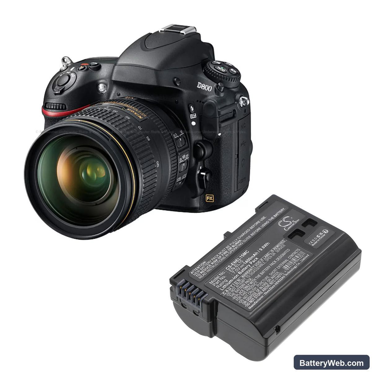 NiKon Coolpix D7000 Replacement Battery, 7V, 1400mAh, Li-ion 6