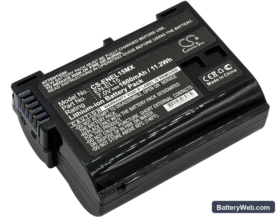 NiKon Coolpix D7000 Replacement Battery, 7V, 1600mAh, Li-ion 1
