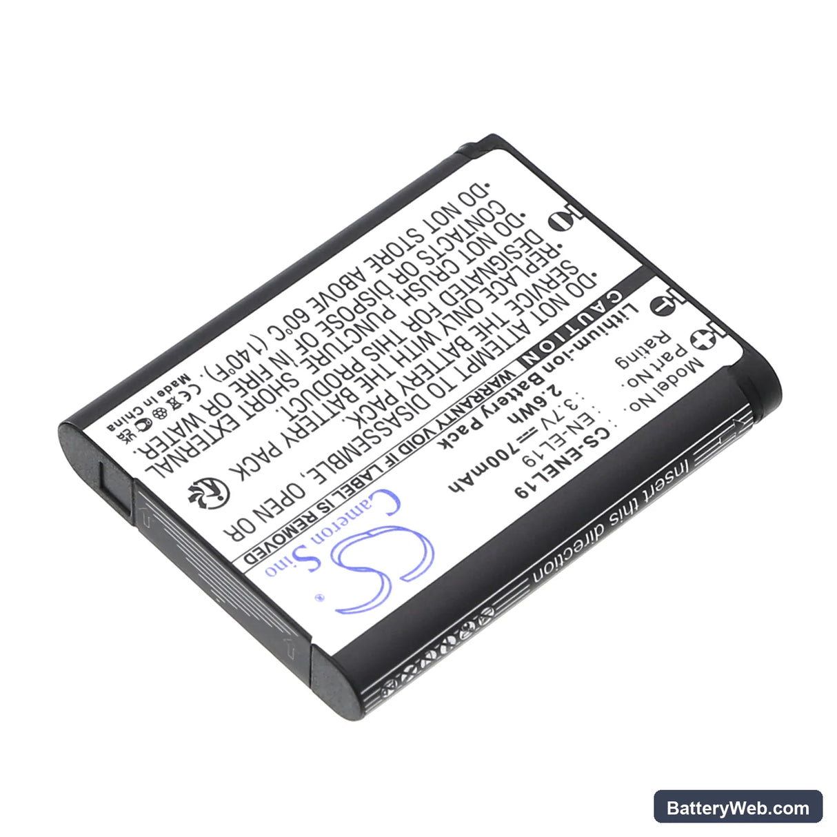 NiKon Coolpix S3100 Replacement Battery, 3.7V, 700mAh, Li-ion 2