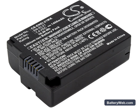 NiKon 1 V2 Replacement Battery, 7.4V, 1400mAh, Li-ion 1
