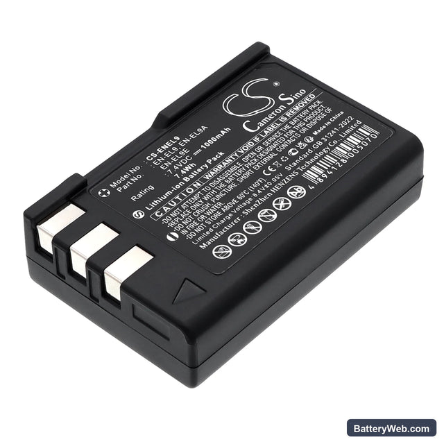 NiKon DSLR-D40 Replacement Battery, 7.4V, 1000mAh, Li-ion 1