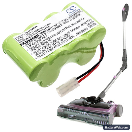 Euro Pro Shark V1950 Replacement Battery, 7.2V, 3000mAh, Ni-MH 6