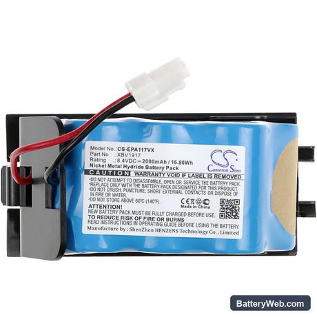 Euro Pro AP1172 Replacement Battery, 8.4V, 2000mAh, Ni-MH 5