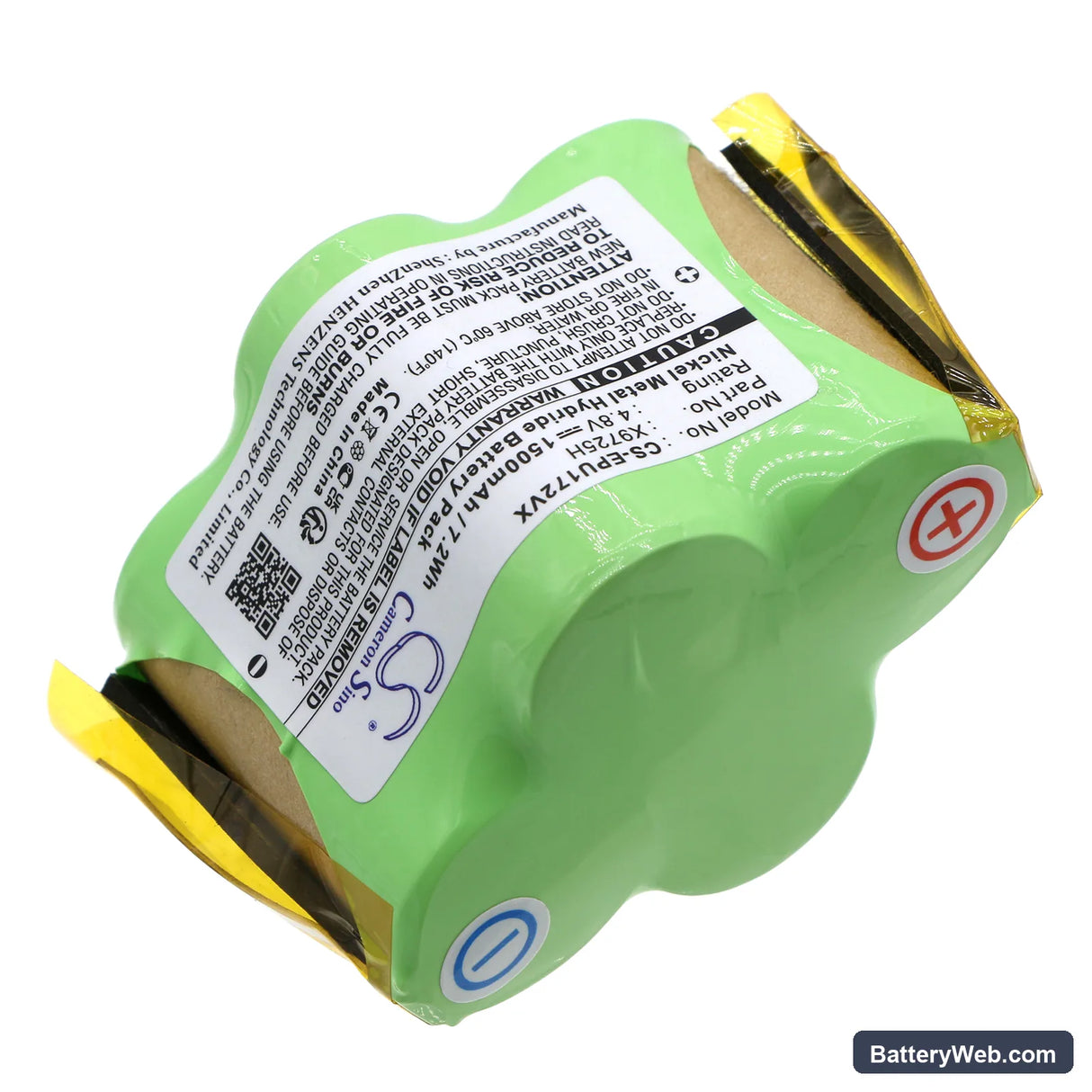 Domo DO204SW Replacement Battery, 4.8V, 1500mAh, Ni-MH 2