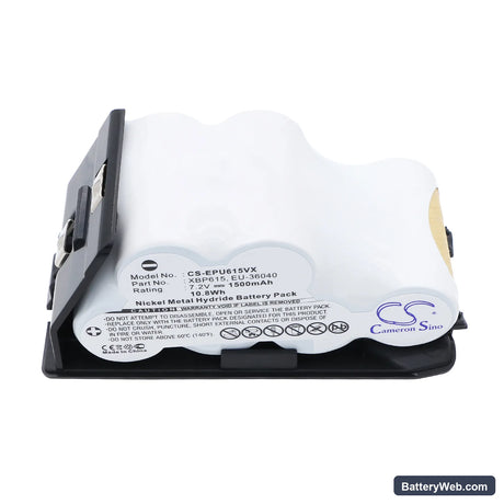 Euro Pro Shark UV615 Replacement Battery, 7.2V, 1500mAh, Ni-MH 5