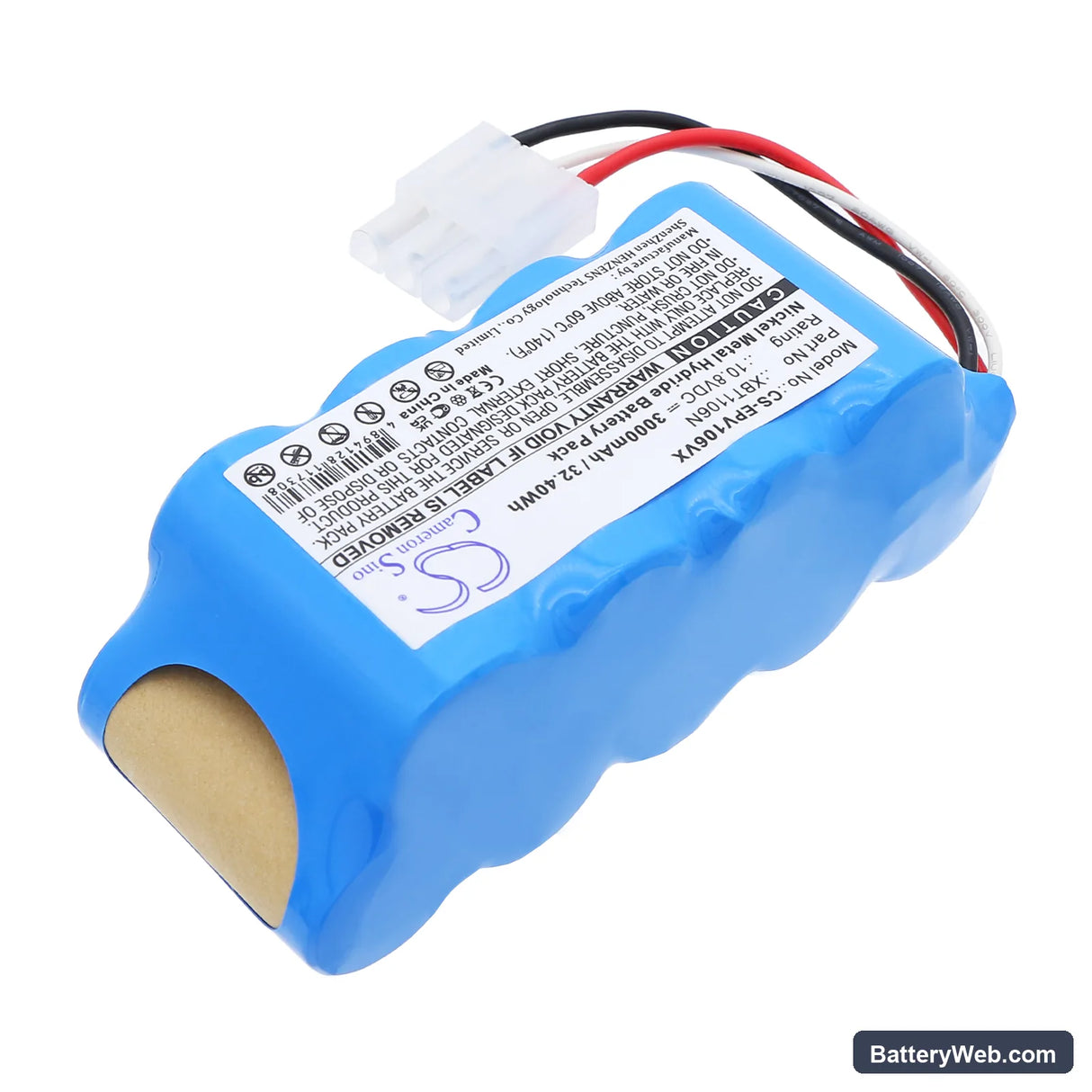 Euro Pro Shark Navigator SV116N Freestyle Replacement Battery, 10.8V, 3000mAh, Ni-MH 2