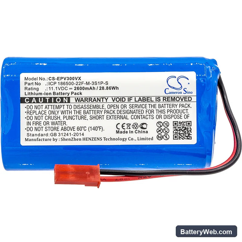 Electropan ilife V5 Replacement Battery, 11.1V, 2600mAh, Li-ion 3