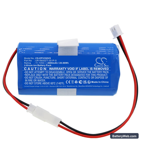 Electropan Ilife V3S Replacement Battery, 11.1V, 2600mAh, Li-ion 3