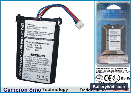 Sony Ericsson A2218 Replacement Battery, 3.6V, 750mAh, Ni-MH 1