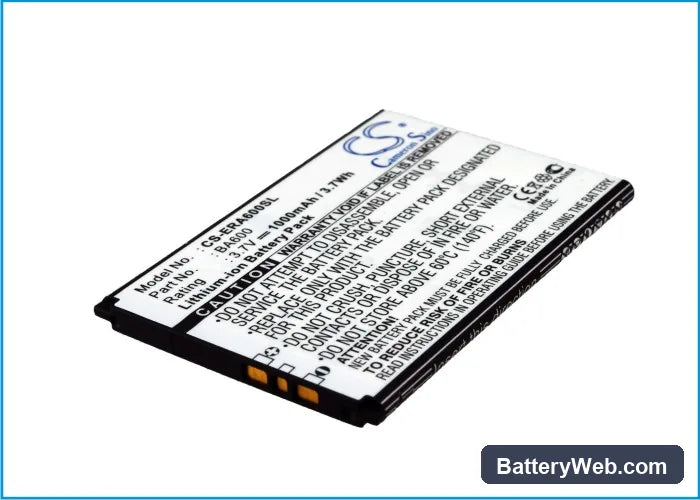 Sony Ericsson Xperia U Replacement Battery, 3.7V, 1000mAh, Li-ion 2