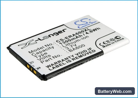 Sony Ericsson Xperia U Replacement Battery, 3.7V, 1300mAh, Li-ion 2
