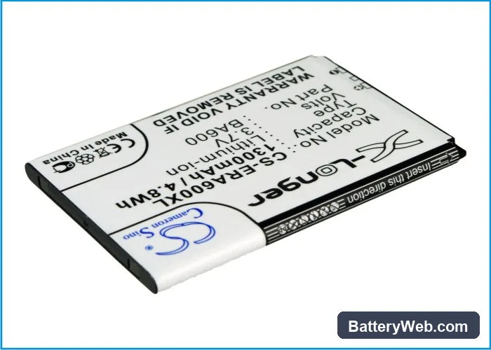 Sony Ericsson Xperia U Replacement Battery, 3.7V, 1300mAh, Li-ion 3