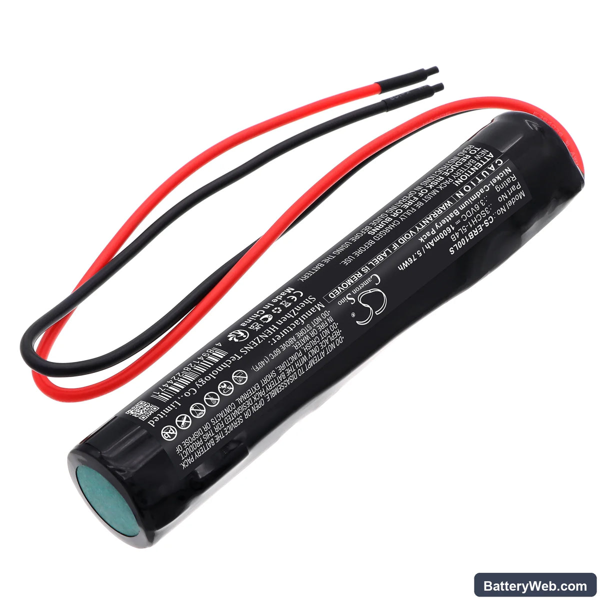 Eterna EB1 Replacement Battery, 3.6V, 1600mAh, Ni-CD 2