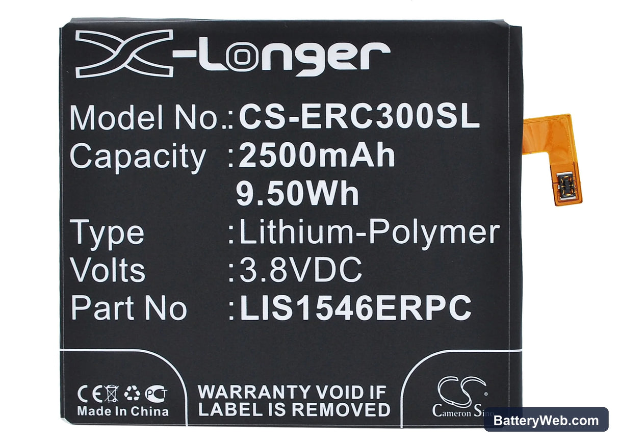 Sony Ericsson Xperia T3 Replacement Battery, 3.8V, 2500mAh, Li-Polymer 5
