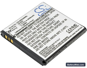 Sony BSP60 Replacement Battery, 3.7V, 2050mAh, Li-ion 1