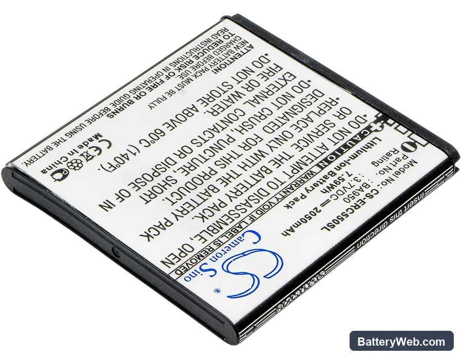 Sony BSP60 Replacement Battery, 3.7V, 2050mAh, Li-ion 2