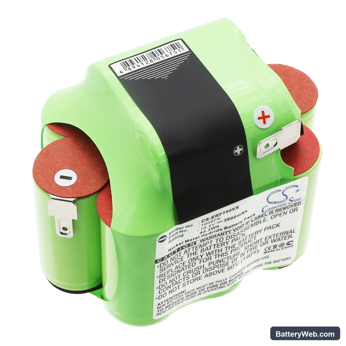 Euro Pro Shark EP750 Replacement Battery, 14.4V, 3000mAh, Ni-MH 1
