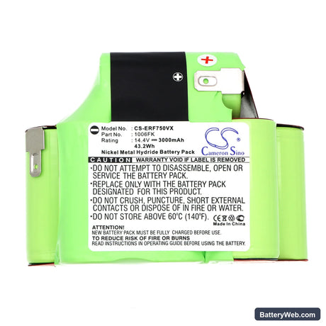 Euro Pro Shark EP750 Replacement Battery, 14.4V, 3000mAh, Ni-MH 3