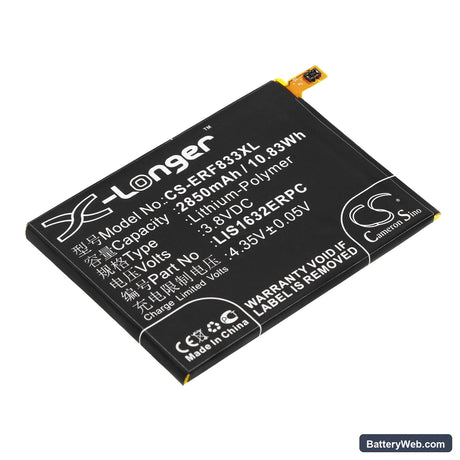 Sony Ericsson Xperia XZ Replacement Battery, 3.8V, 2850mAh, Li-Polymer 1