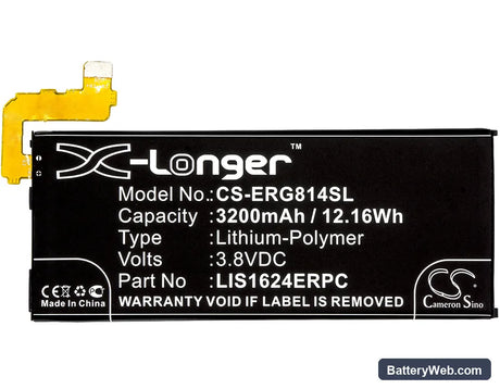 Sony Xperia XZ Premium Replacement Battery, 3.8V, 3200mAh, Li-Polymer 5