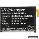 Sony Xperia XA2 Ultra Replacement Battery, 3.85V, 3500mAh, Li-Polymer 3