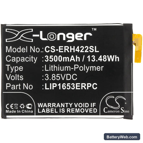 Sony Xperia XA2 Ultra Replacement Battery, 3.85V, 3500mAh, Li-Polymer 3