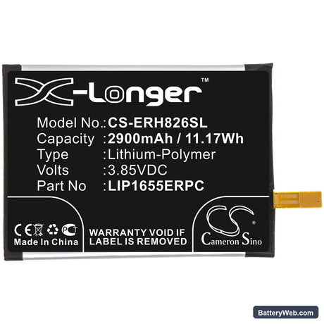 Sony Xperia XZ2 Replacement Battery, 3.85V, 2900mAh, Li-Polymer 3